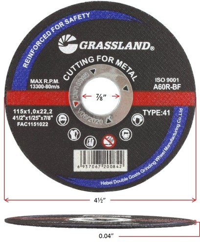 Stahl Freihand Trennscheibe Scheibe - 4-1/2" x 0,04" x 7/8" - T41 - (30er Pack) - Bild 4 von 5