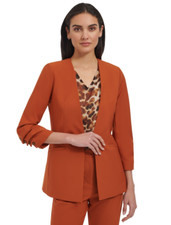 Calvin Klein Infinite Stretch Open Front 3/4-Sleeve Blazer Terra Petite Size 4P