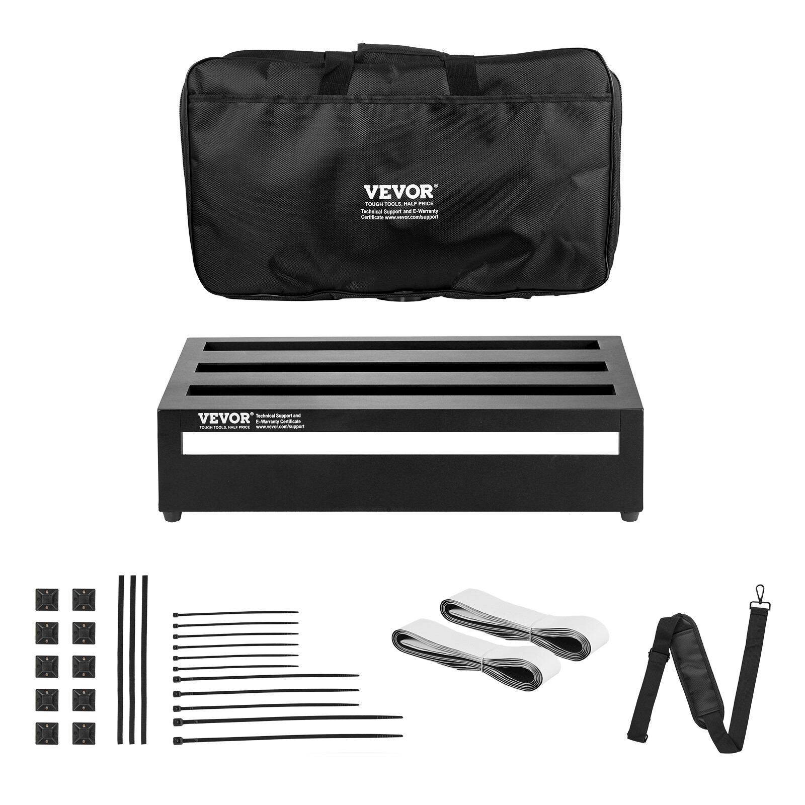VEVOR Guitar Pedal Board 20'' x 11'' Aluminum Alloy 2.2 lbs Effects PedalBoard