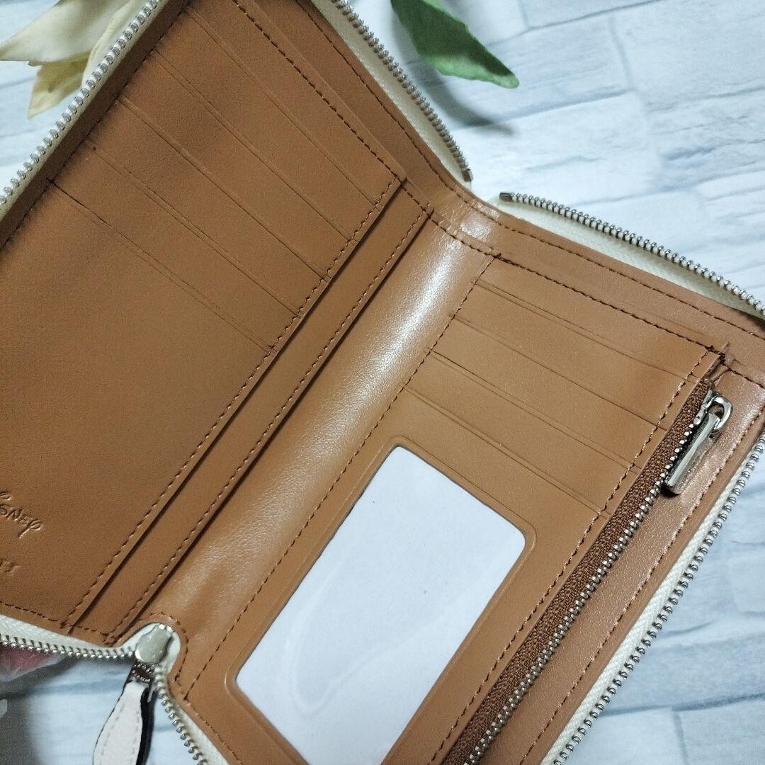Coach Disney Dumbo Leather Long Zip Around Wallet White 88671