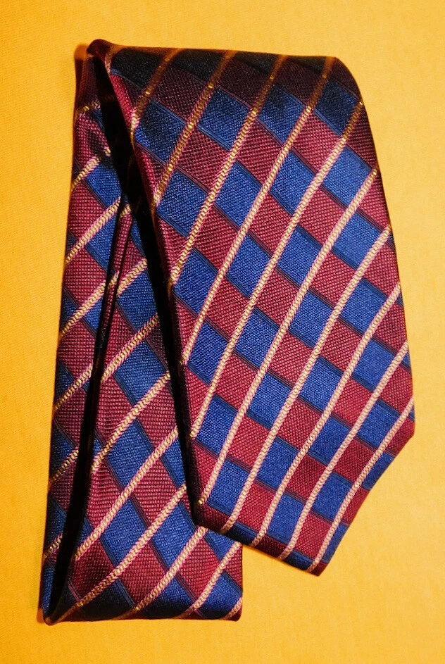 DANIEL DE FASSON MONOGRAM TRIFOLD MULTI COLOR GEOMETRIC TIE - DESIGNER TIES - Image 2 of 4