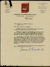 VTG COMMERCIAL LETTER / JIMENEZ & FERNANDEZ / CAFE YAUCONO / PUERTO RICO 1936 #5