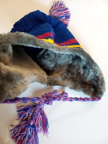 GOORIN BROS. BONNET SHERPA CACHE-OREILLES EN ACRYLIQUE BLEU ROI - Picture 6 of 16