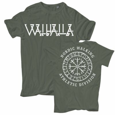 Herren T-Shirt Nordic Walking Athletic Division S bis 8XL vegvisir wikinger odin