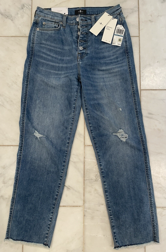 Jeans 7 For All Mankind The Cropped Skinny - Couleur Aqua - Taille 27 - Occasion Très Bon État