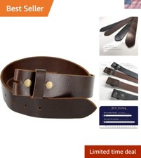 Classic 1-1/2" Buffalo Leather Belt for Men - Oil Tanned, 32 Size, Versatile Use