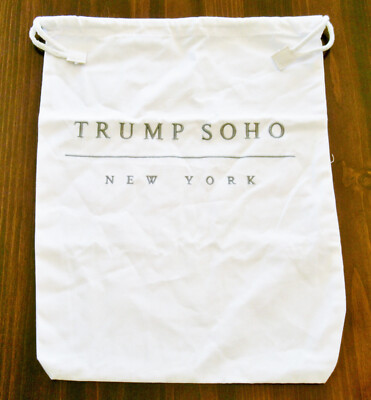 Lot (2) Donald Trump Soho Hotel New York Vintage Laundry Tote Bags MAGA