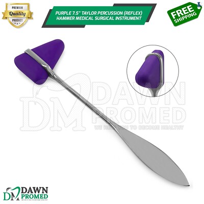 Purple 7.5'' Taylor Percussion (Reflex) Hammer Medical Surgical Inst German Grade