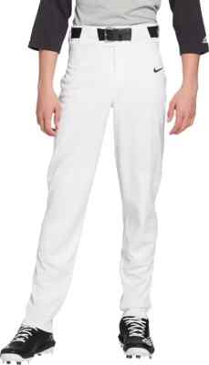 Nike Mens' VAPOR Select White Baseball Pants Long Open Hem XL Brand New $50 XLg