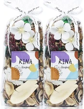 Two Bags of Vanilla Scented Sachet Dried Flower Potpourri 8.4 OZ