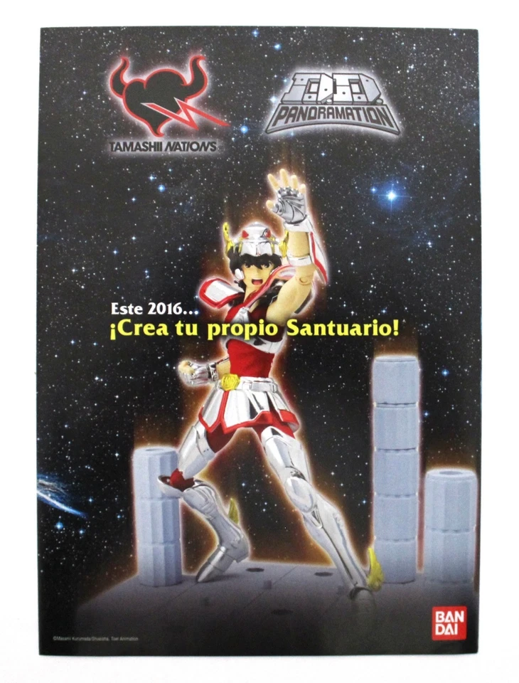 Bandai Saint Seiya Myth Cloth 2016 tríptico catálogo español muy raro de gran tamaño Foto 4 de 4