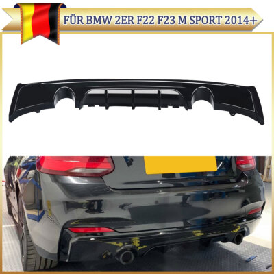 MP Style Diffusor für 2er BMW F22 F23 M235i M240i Hochglanz Schwarz Heckdiffusor