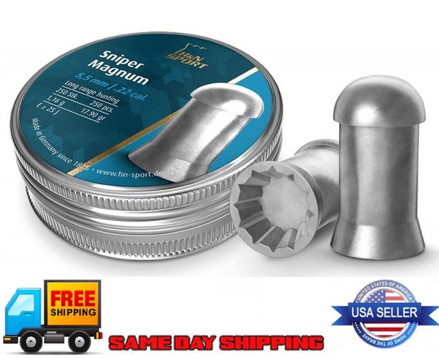 15/18 Grain 300/250 Count Hatsan H&N Sniper Magnum Pellets.177/.22 Caliber Air Gun Pellets