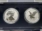 2021 Silver Eagle Reverse Proof Two Coin Designer Edition Set OGP COA