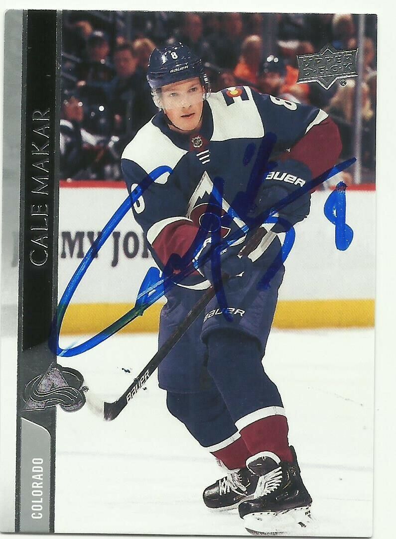 CALE New color MAKAR AUTOGRAPHED CARD AVALANCHE COLORADO Directly managed store