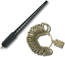 2pc Ring Sizers Ring Finger Sizer Ring Stick Sizer Measuring Tools Jewelry Tools