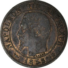 [#940186] Coin, France, Napoleon III, Napoléon III, Centime, 1853, Strasbourg, M