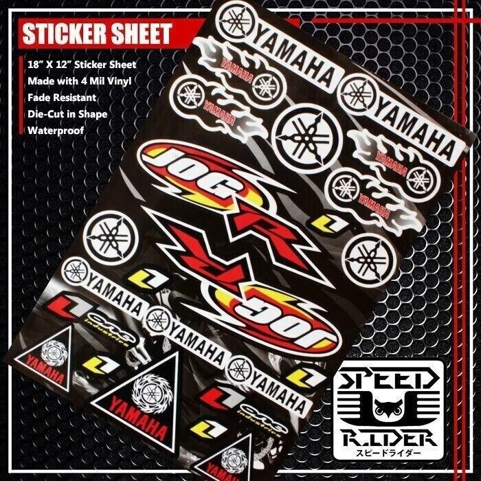 RACE SPONSOR STICKER DECAL YAMAHA JOGR JOG JOG-R ONE INDUSTRIES MOTORCYCLE  LOGO