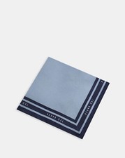 Ted Baker THORLEY 49 Blue Solid Silk Pocket Square BNWT Handkerchief