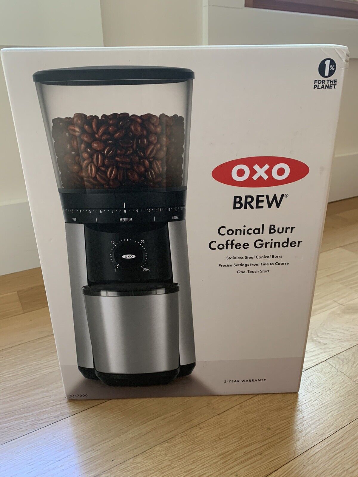 OXO 8717000 BREW One Touch Stainless Steel Conical Burr Coffee Grinder  Machine 