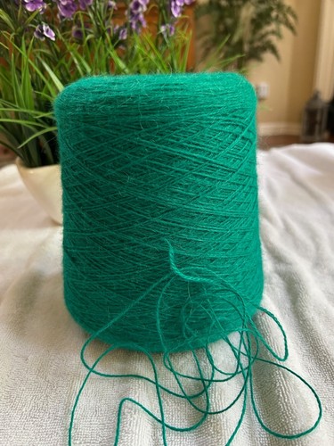 Cone Spool #2 SOFT Pure Peruvian Alpaca Yarn 2lb 3oz 1000gr 7018 Bright Teal A