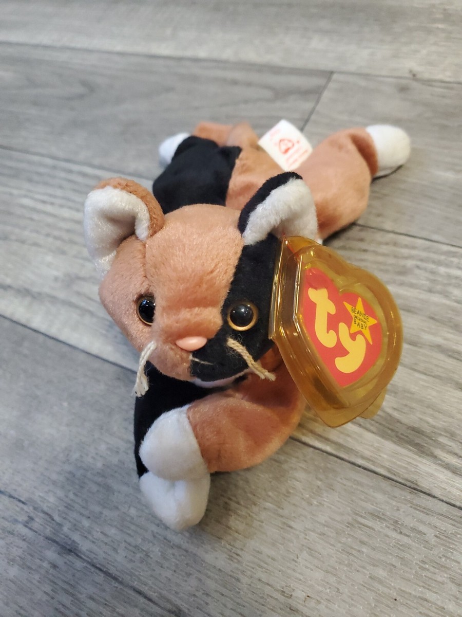 Vintage Ty Beanie Baby "Chip" Il Gatto Calico (8 Pollici - Foto 9