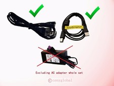 2-Pin AC Power Cable Fig8 USB Cord for HP Officejet Pro Plus All-in-One Printer