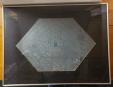 Mid 20th Century Framed Chinese Contemporary Steel Plate Engraving, Signed Dao