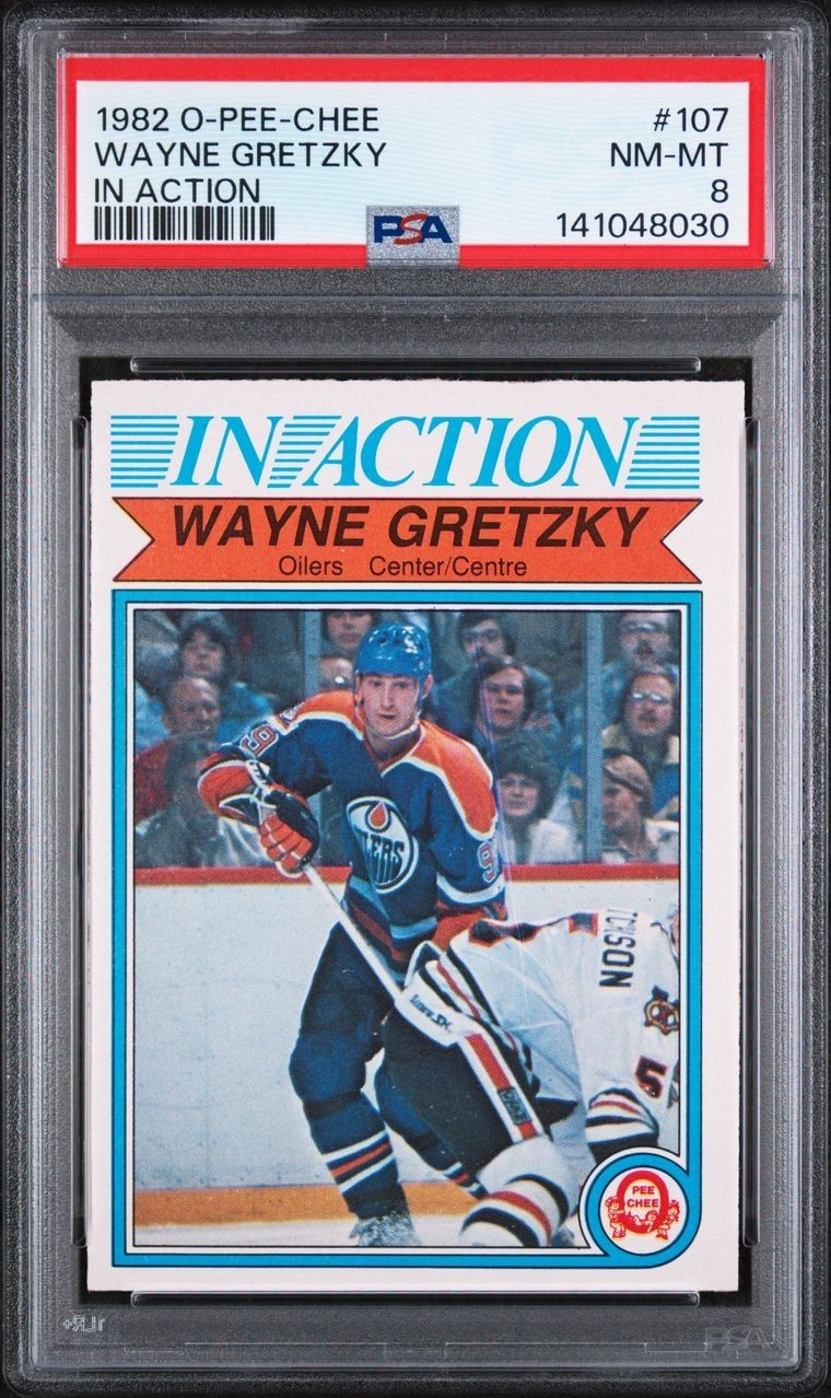 1982-83 O-PEE-CHEE HOCKEY COMPLETE SET (NM-NRMT) w/PSA 8 Gretzky's and Bourque view 4