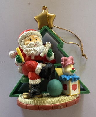 Vintage Hallmark Christmas Ornament Santa with Toys and Tree