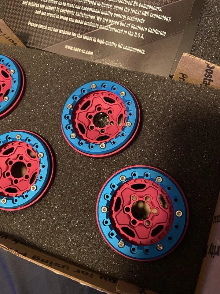 Spec Rc 1/10 Scale Crawler MATTE PINK COMPCUT 1.9x1.0 ET+3 / SBR19-X21 rings - Image 2 of 4