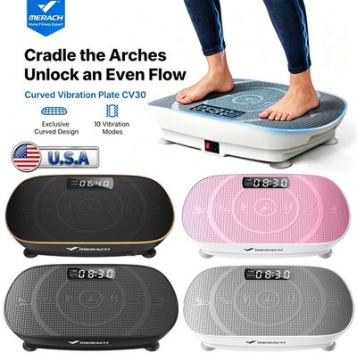 MERACH Slim Vibration Plate Quiet Compact Vibration Plateform Exercise  Machine