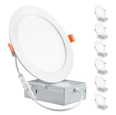 (6) INFIBRITE 6'' 12W Dimmable Recessed Slim LED Downlights 4000K Cool White