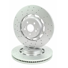 PAAR GELOCHTE BREMSSCHEIBEN VORNE F&Uuml;R MERCEDES SLS AMG 6.2 AMG 2012- 390mm x 36mm