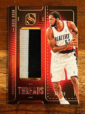 Greg Oden 2024-25 Panini Silhouette Threads GU Patch Bronze /49 Trail Blazers