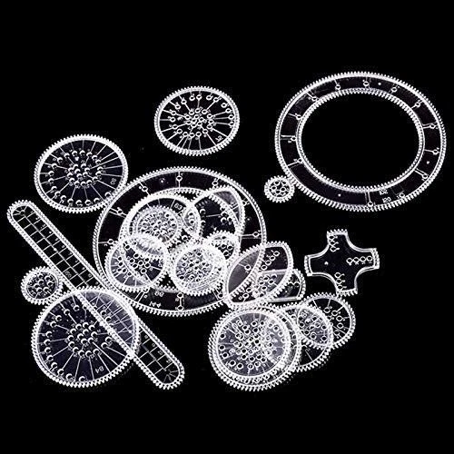 SevenMy 22 Teile Spirograph Zeichenset Spirograph-Set aus Kunststoff - Bild 4 von 4