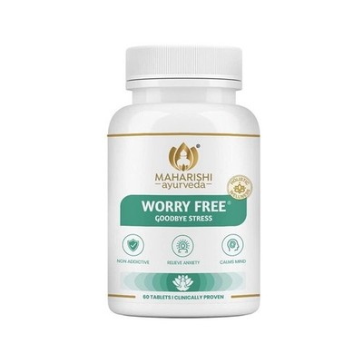 Maharishi Ayurveda Worry-Free Ayurvedic Medicine- 60 Tablets | Calms Mind