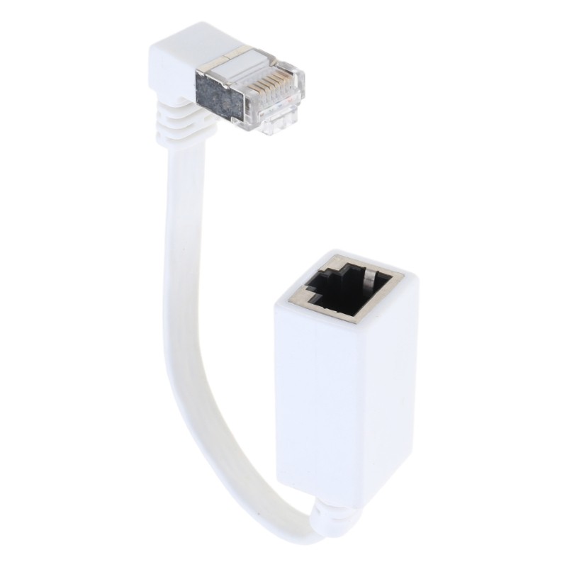 90 Degree Right Angle Cat7 Ethernet Cable 10Gbps Gigabit-image