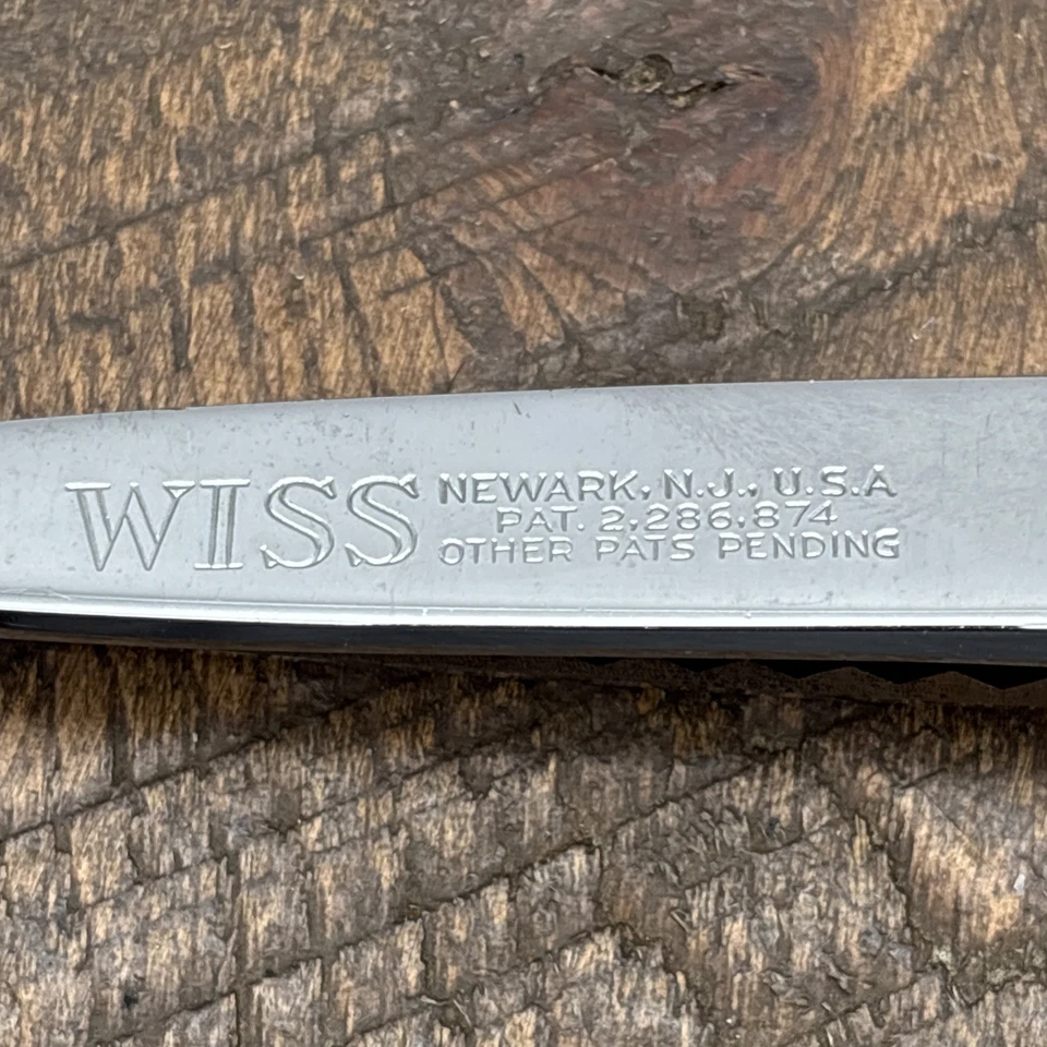 Vintage WISS CC7 Pinking Shears Zig Zag Scissors 7.5" Chrome USA - Image 2 of 4