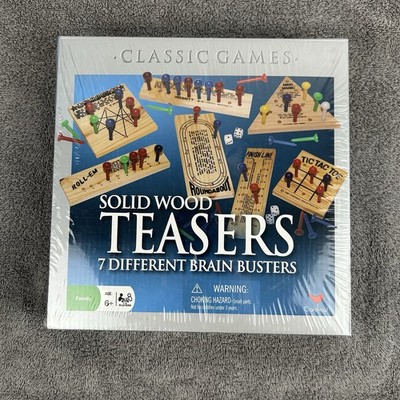 2007 Cardinal Classic Games Solid Wood Teasers 7 Different Brain Busters - 6+