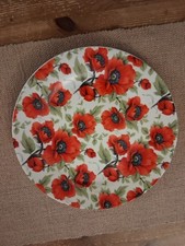 THE LEONARDO COLLECTION Poppy Plate Fine Bone China Floral Plate