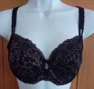 EX MARKS & SPENCER Ex M&S Adored Emily Non Padded Underwired Bra Black / Pink Size 36 38 B C D DD