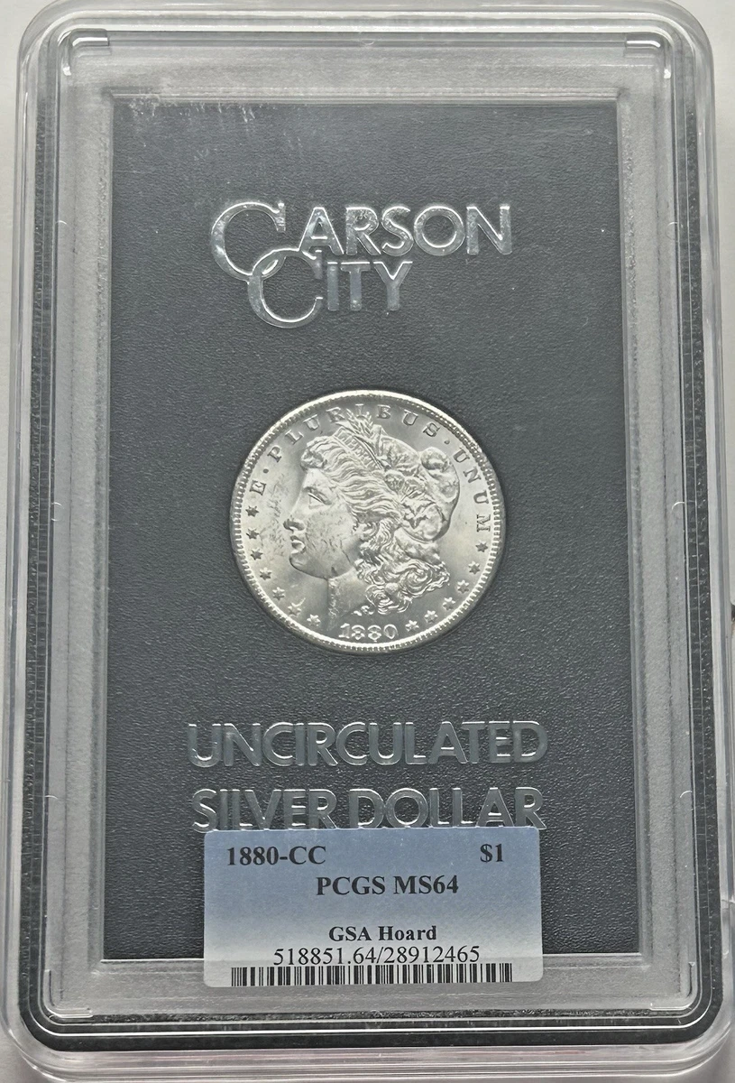 Carson City Grade MS 64 1880 Year Morgan US Dollars (1878-1921