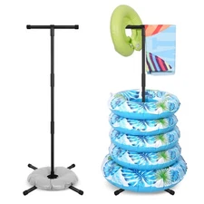 2-Pack Pool Float Rack with Water Bags, 50”x25” PVC Pool Float Holder for Sum...