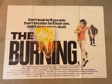 THE BURNING 1981 Vintage UK Quad Cinema Poster Cult Slasher