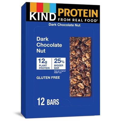 KIND Protein Snack Bar, Dark Chocolate Nut, Healthy 12 Count (Pack of 1) 