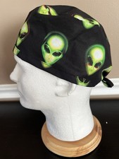 Surgical Scrub Cap Hat Men  s Aliens Design