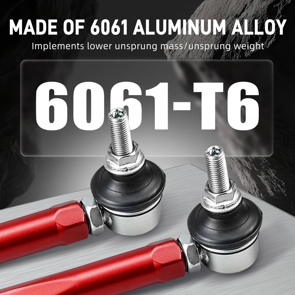 Aluminum Adjustable Front Sway Bar End Link Kit For BMW E46 323Ci 325Ci 330Ci - Imagem 3 de 4