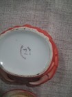 Crab-Shaped Ceramic Covered Dish w/ Lid, Glossy Red & White Decorative — photo 4