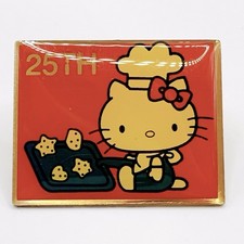 Sanrio Hello Kitty Vintage Premium Pin Badge 25th Strawberry News Japan Rare